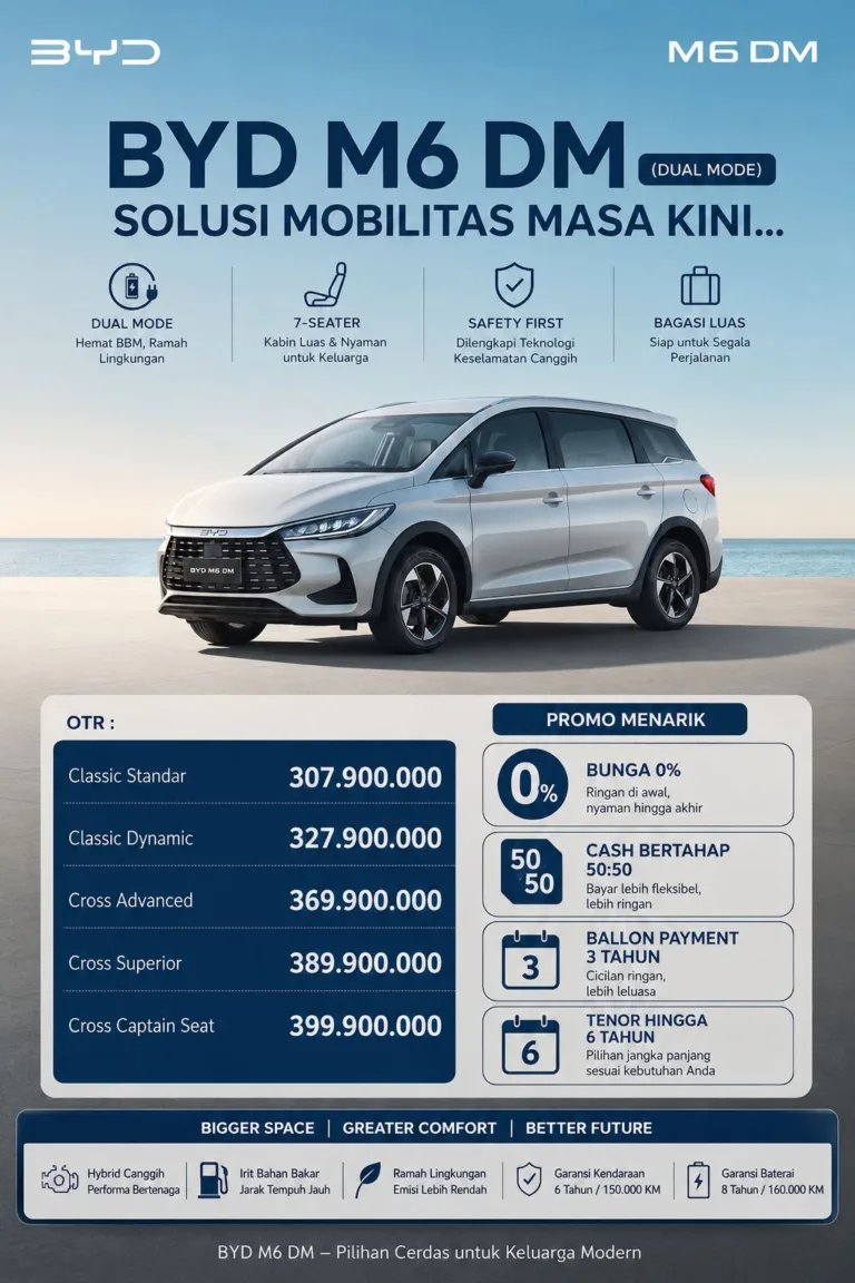 Promo Byd M6 DM Bandung Terbaru
